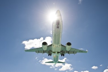 Sunshine Clouds Airplane clipart