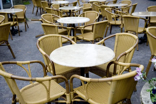 Mesas de café vazias — Fotografia de Stock