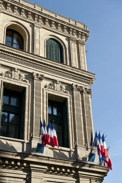 Angolo della bandiera francese — Foto Stock
