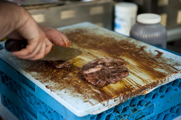 Biftek Dilimleme — Stok fotoğraf