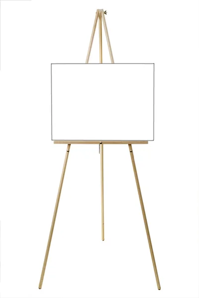 Üres fehér vászon egy festőállvány — Stock Fotó