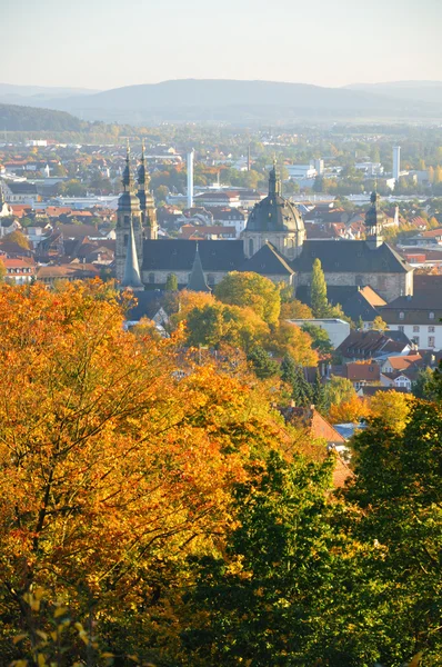 Fuldaer dom (domkyrkan) från frauenberg i fulda, hessen, tyska — Stockfoto