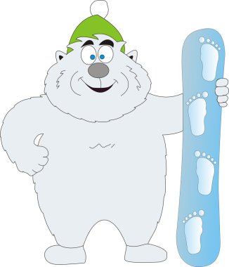 Happy Cartoon Yeti clipart