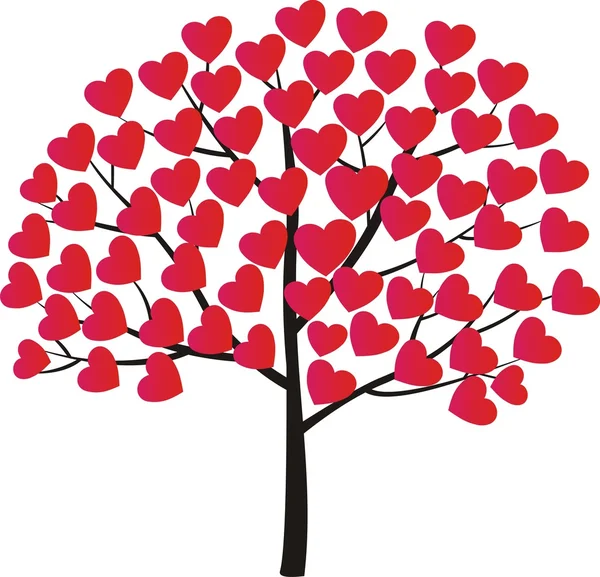 Valentine tree for you — Stock Vector