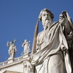 Rome - st. Peter s statue for st. Peter s basilica — Stock Photo ...