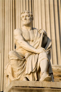 Vienna - Rome historian Taciuts statue - parliament clipart