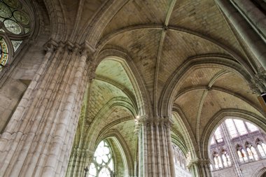 Paris - interior of Saint Denis cathedral clipart