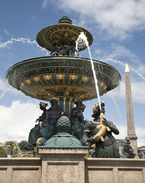 París Fuente de la Plaza de la Concordia — Foto de Stock
