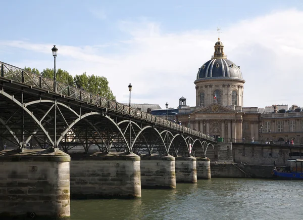 Paris - pont des arts ve instutut de france — Stok fotoğraf