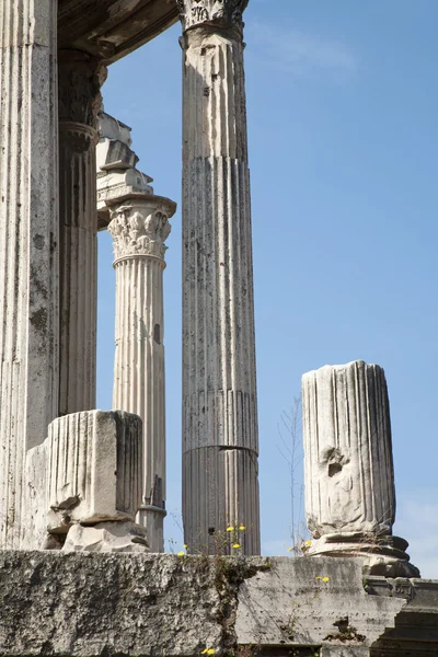 Řím - sloupky Forum romanum — Stock fotografie