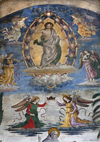 Roma - Jesus - Lærerfresken fra kirken Santa Maria Aracoeli – stockfoto