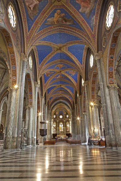 ローマ - サンタ マリア ソプラ ミネルヴァ教会の身廊 — ストック写真