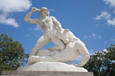 Paris - Hercules and Mintaurus statue - Tuileries garden clipart