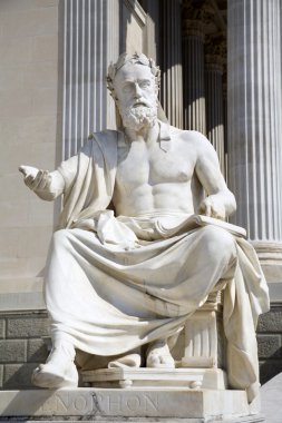 Vienna - philosopher statue for the Parliament - Xenophanes clipart