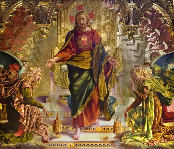 Jezus uit siena kerk van st. francis — Stockfoto
