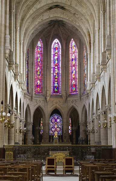 París - interior de la iglesia gótica-Saint-Germain-l 'Auxerrois —  Fotos de Stock