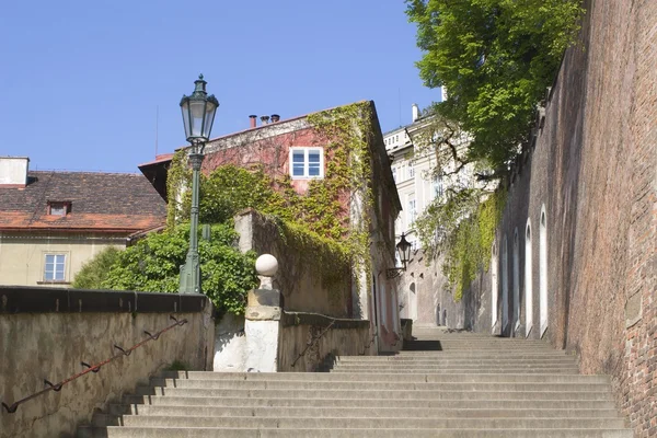 Прага - замок лестницы — стоковое фото