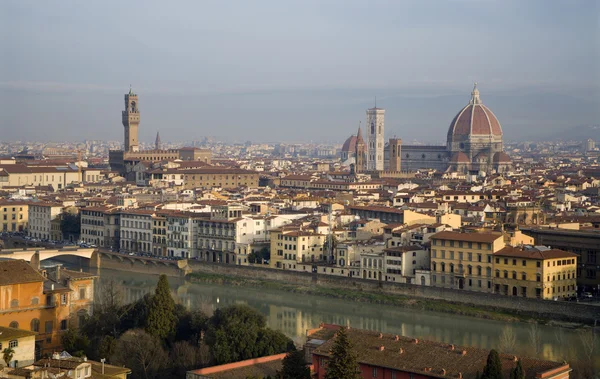 Florenz - von der Piazza Mechelangelo am Morgen — Stockfoto