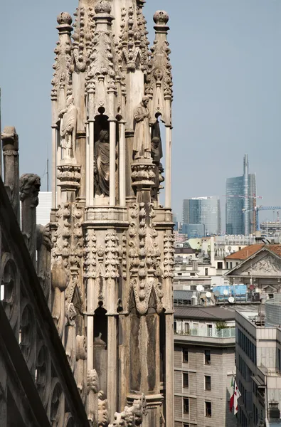 Milan - detail from roof of Dom — Stock Photo, Image