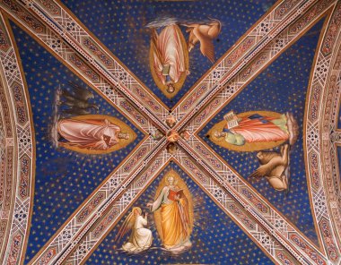 Fresco from Florence church - San Miniato al Monte - Evangelists clipart