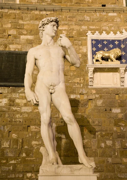 Florencja - david rzeźba Michała Anioła — Zdjęcie stockowe