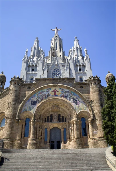 巴塞罗那-sagrat cor de 耶稣-门户网站 — 图库照片