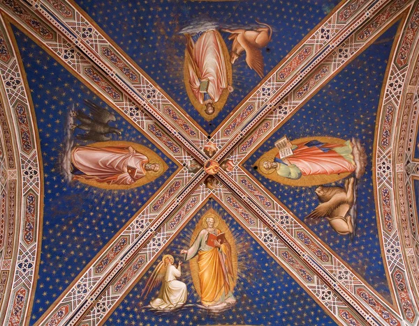 Fresco from Florence church - San Miniato al Monte - Evangelists — Stock Photo, Image