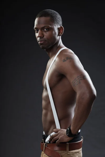 Muscular black man — Stock Photo, Image