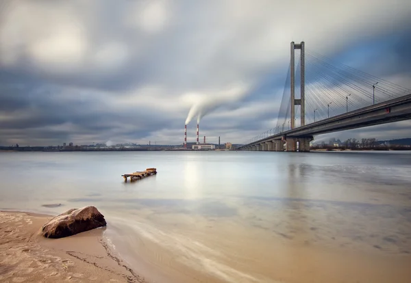 Zuid-brug in kiev — Stockfoto