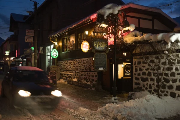 Bansko, berömda skidorten i Bulgarien, gamla arkitektur, Balkan, Östeuropa — Stockfoto