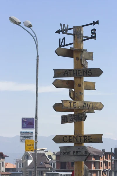 stock image Bansko, Directions and signs, Balkans Bulgaria