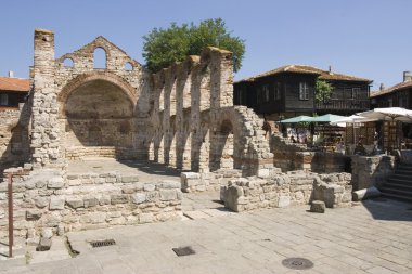 Historical remains, Nessebar Black Sea resort clipart
