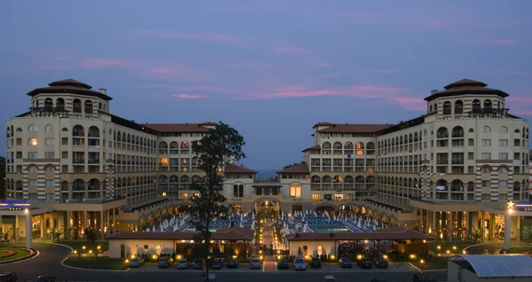 stock image Hotel at evening, Black Sea