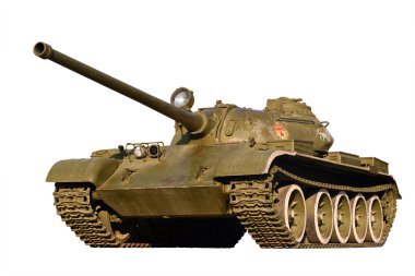 Battle tank on a white clipart