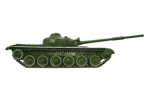 Tanque russo de batalha em um branco — Fotografia de Stock