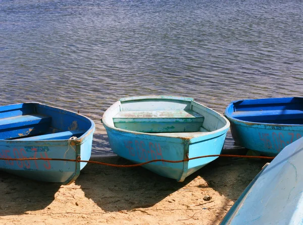 Синій човни — стокове фото