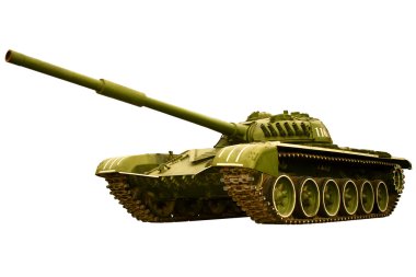 Battle russian tank on a white clipart