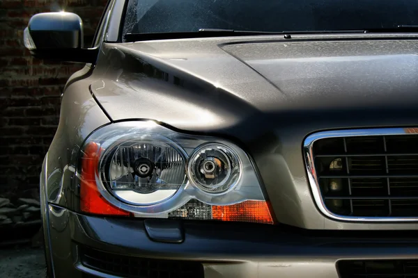 Régi gótikus váraz autó fényszóró — Stock Fotó