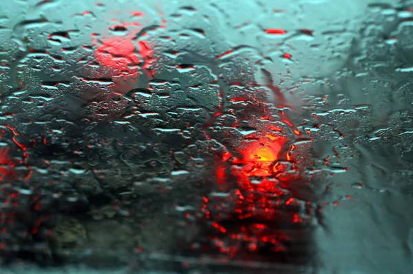 Βροχή έσταζε στο γυαλί — Φωτογραφία Αρχείου