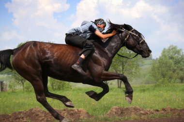 Young horseman clipart