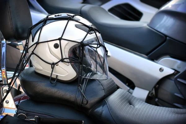 White motorcycle helmet — Stock Photo, Image