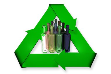 Recycled bottles clipart