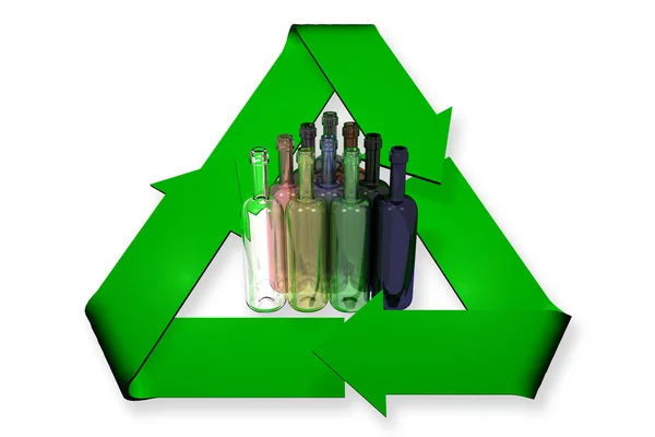 Recyklovaných lahví — Stock fotografie