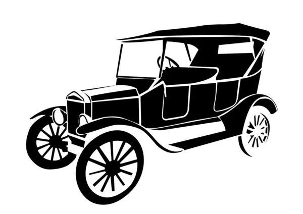 Oude vintage auto — Stockvector