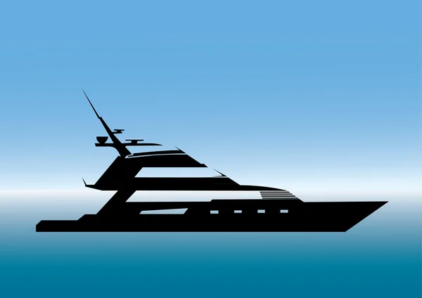 Yacht stilizzato — Vettoriale Stock