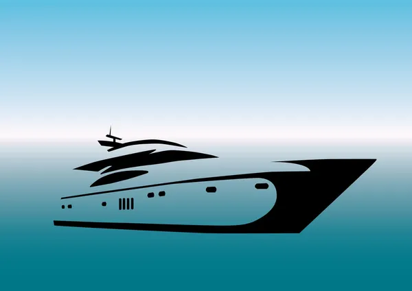 Stiliserade yacht — Stock vektor