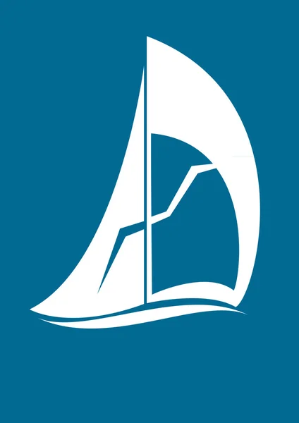 Stilizált Yacht — Stock Vector