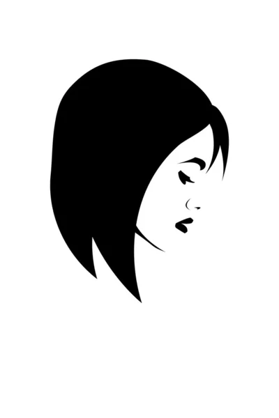 Profil de la femme — Image vectorielle