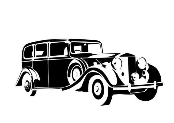 Velho carro vintage — Vetor de Stock