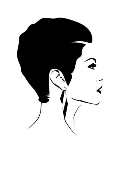 Profil de la femme — Image vectorielle